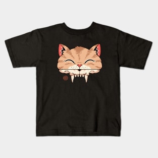 Cat Skull Horizontal Kids T-Shirt